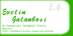 evelin galambosi business card